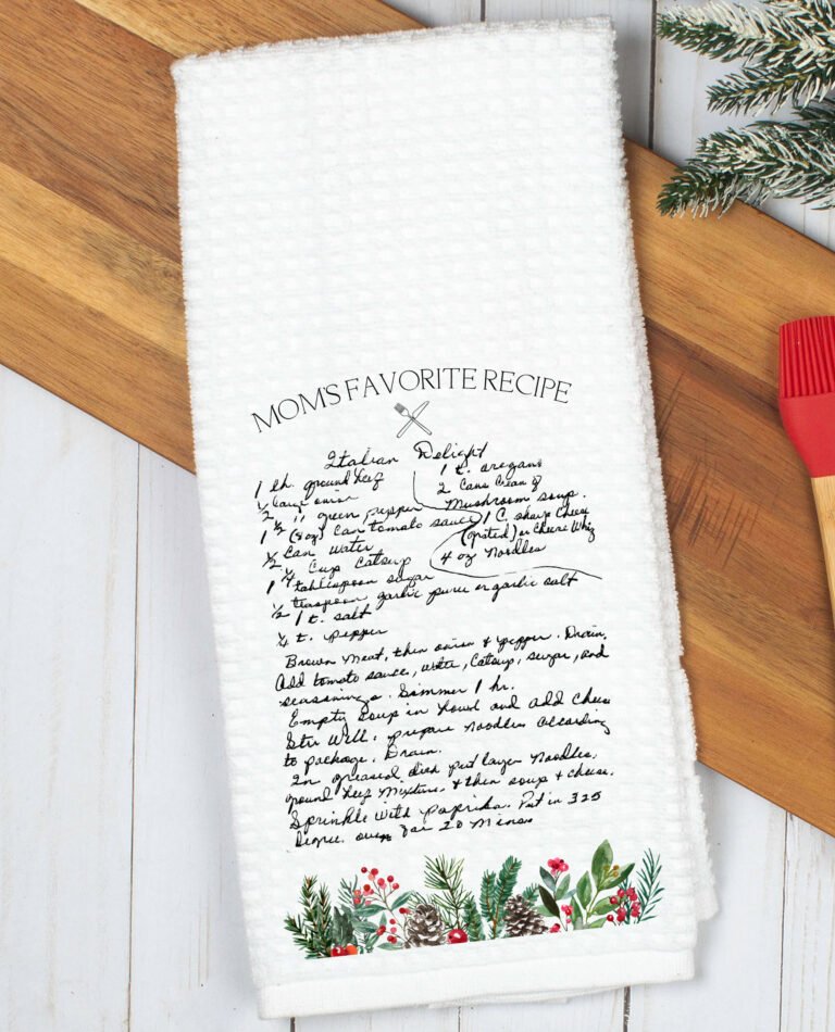 Christmas Handwritten Recipe Towel