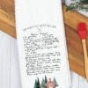 Christmas Handwritten Recipe Tea Towel