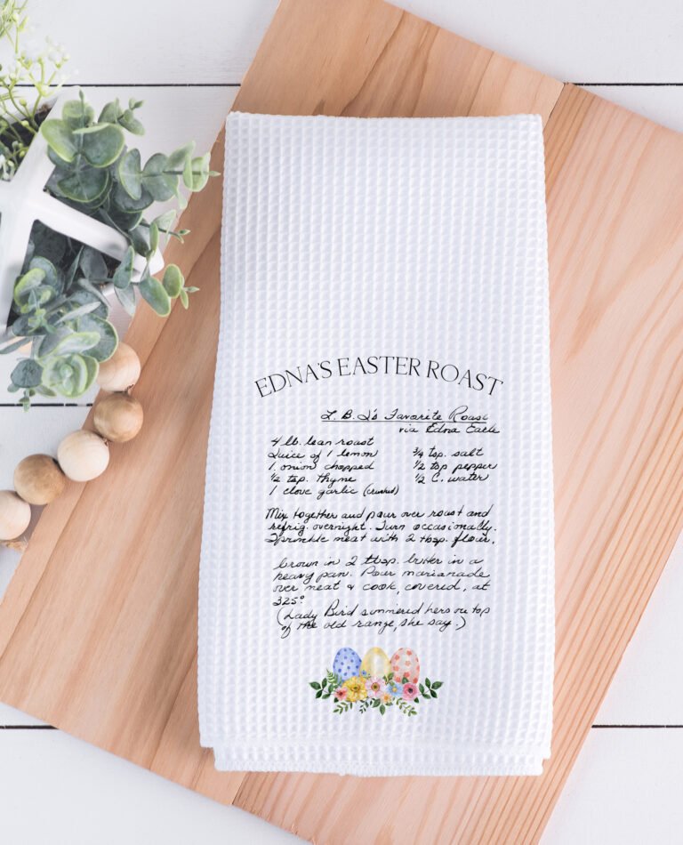 Easter Handwritten Recipe Towel
