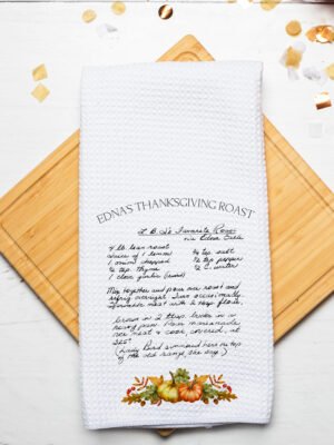 Thanksgiving Handwritten Recipe Towel