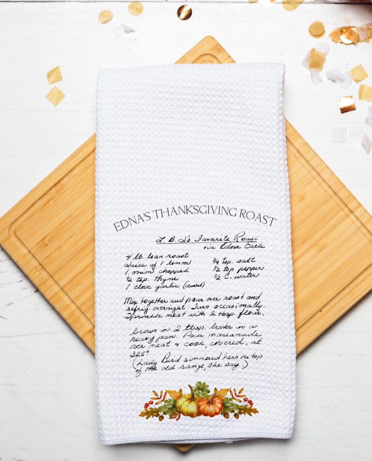 Thanksgiving Handwritten Recipe Towel