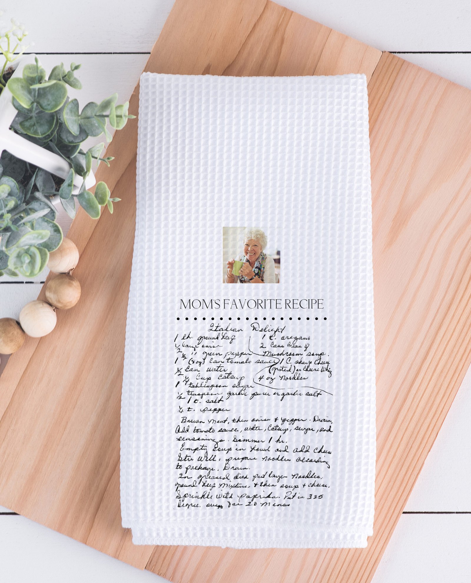 handwritten towel with photo handwritten towel with photo