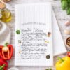 Illustrated Ingredient Handwritten Recipe Towel