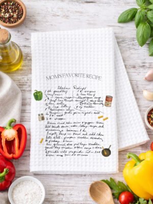 Illustrated Ingredient Handwritten Recipe Towel