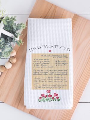 Recipe Towel With Hearts